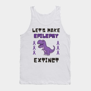 Epilepsy Extinct T-Rex Epilepsy Awareness Month Tank Top